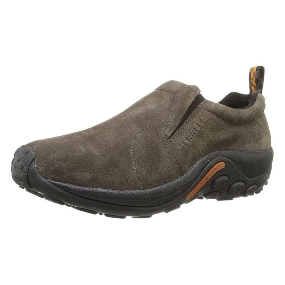 NEW Merrell Mens Jungle Leather Moccasin Slip-On Shoe Sz 9.5 grey smoke
